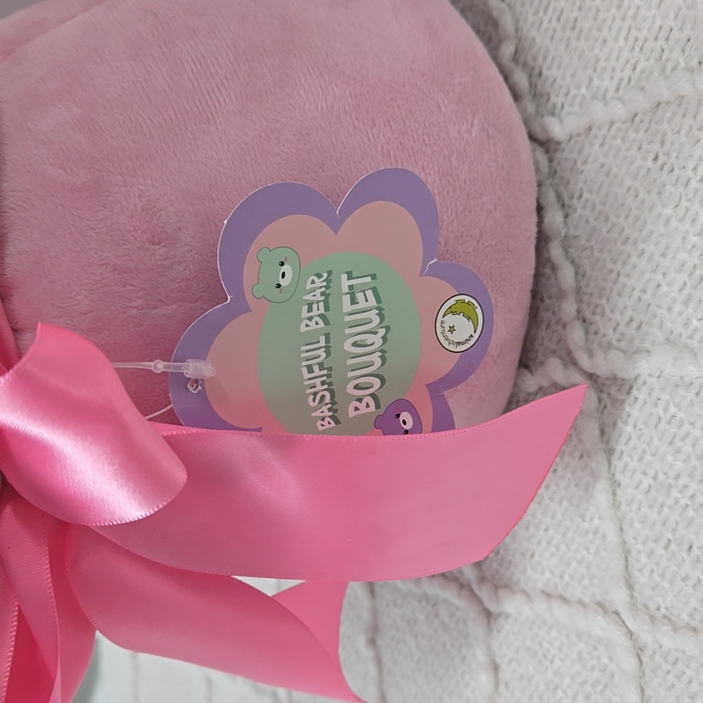 Animal Adventure Bashful Bear Bouquet plush stuffed animal arrangement NWT - Picture 2 of 8